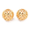 Long-Lasting Plated Hollowed Brass Beads KK-O133-002C-G-3