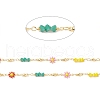 Brass Enamel Flower Link Chains CHC-P009-33G-2