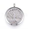 304 Stainless Steel Diffuser Locket Pendants STAS-D157-03-1