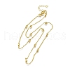 3MM Brass Oval Twisted Chain Necklaces NJEW-M108-01G-2