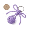 Polyester and 304 Stainless Steel Braid Ball Keychains KEYC-JKC01118-3