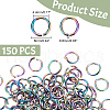 ARRICRAFT 150Pcs Ion Plating(IP) 304 Stainless Steel Jump Rings STAS-AR0002-17-2