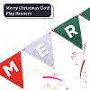 Merry Christmas Cloth Flag Banners DIY-WH0401-90-6