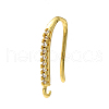 Rack Plating Brass Pave Cubic Zirconia Earring Hooks KK-O143-18G-1