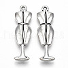 Tibetan Style Alloy Pendants TIBE-S323-080AS-RS-2