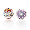 Round Brass Rhinestone Beads KK-Q080-01B-S-2