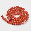 Electroplate Opaque Solid Color Glass Beads Strands EGLA-A034-P3mm-L03-2