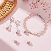 BENECREAT 6Pcs Brass Micro Pave Cubic Zirconia Pendants KK-BC0013-82-5