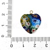 Handmade Millefiori Lampwork Heart Pendants LAMP-L080-01P-03-3