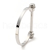 Non-Tarnish 304 Stainless Steel D Shape Bar Screw Bangle BJEW-G636-05A-P-3