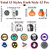 SUNNYCLUE 156pcs 13 styles Halloween Themed Handmade Polymer Clay Beads CLAY-SC0002-06-2