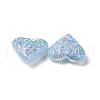 Rainbow Iridescent Plating Acrylic Beads OACR-A010-04A-2