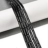 Natural Black Onyx(Dyed & Heated) Beads Strands G-H087-H02-01A-1