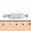 925 Sterling Silver Micro Pave Clear Cubic Zirconia Fold Over Clasps STER-T008-148P-3