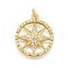 Rack Plating Brass Micro Pave Cubic Zirconia Pendants KK-K401-60B-G-1