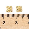 Brass Micro Pave Clear Cubic Zirconia Bead Caps KK-V015-05G-01-2