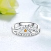 Mountain Zinc Alloy with Rhinestone Finger Rings for Women FS-WG7805C-03-2