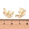 Brass Micro Pave Cubic Zirconia Charms KK-N261-72G-3