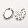Zinc Alloy Pendant Settings for Cabochon & Rhinestone PALLOY-A15257-AS-FF-2