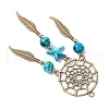 Woven Net/Web with Feather Pendants PALLOY-JF03978-4