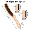 SUPERFINDINGS 3Pcs 3 Style Wood Handle Iron Portable Lint Remover AJEW-FH0004-33-2