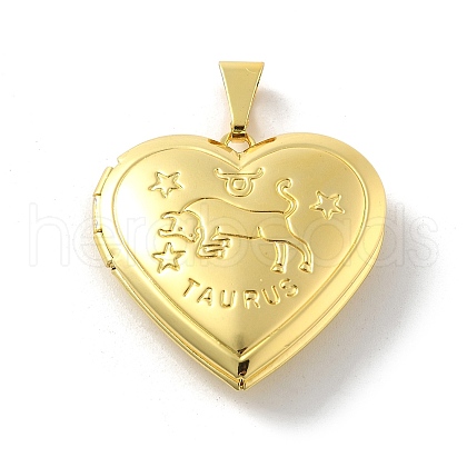 Brass Locket Pendants KK-C092-25G-12-1