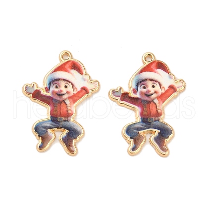 Christmas Alloy Enamel Pendants ENAM-K069-44D-G-1