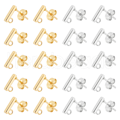 304 Stainless Steel Stud Earring Findings STAS-LP0001-10-1