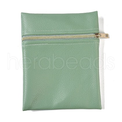 Imitation Leather Jewelry Storage Zipper Bags ABAG-G016-01D-06-1