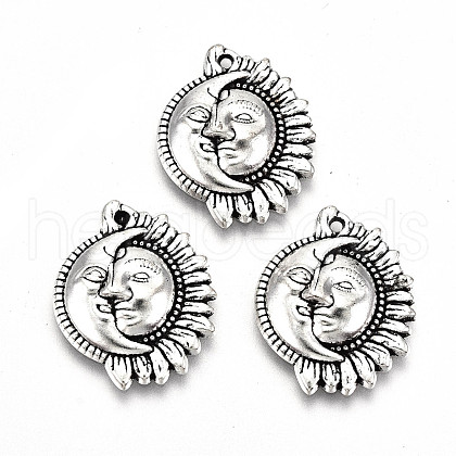 Tibetan Style Alloy Pendants X-TIBE-S323-045AS-RS-1