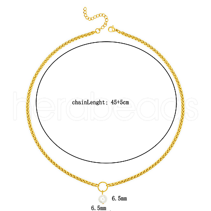 Fashionable 6mm Pearl Pendant Necklace for Women HA1749-1