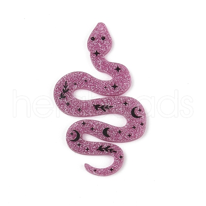 Opaque Printed Acrylic Pendants OACR-R007-01B-1