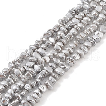 Electroplated Shell Pearl Beads Strands BSHE-C006-03A-1