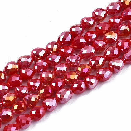 Opaque Glass Beads Strands X-EGLA-T008-16I-1