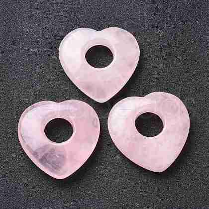 Natural Rose Quartz Pendants G-F708-04F-1