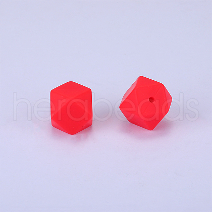 Hexagonal Silicone Focal Beads SI-JX0020A-90-1