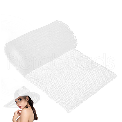 Plastic Wrinkle Mesh Fabric for Dress Headwear Accessories DIY-WH0588-16B-1