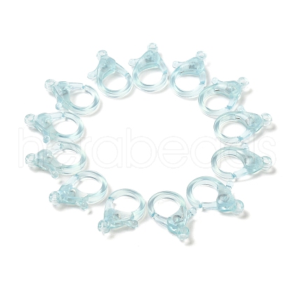 Transparent Plastic Lobster CLaw Clasps KY-H005-A02-1