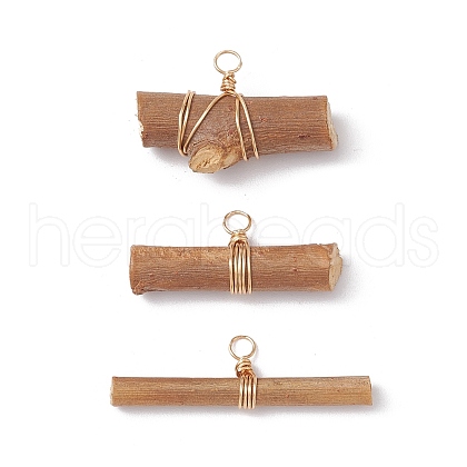 Wooden Sticks Pendant PALLOY-JF03393-02-1