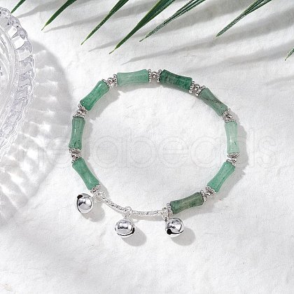 Natural Green Aventurine Beads Charm Bracelets for Men Women BJEW-TA00617-1