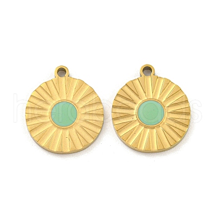 316 Surgical Stainless Steel Enamel Charms STAS-M073-45G-1