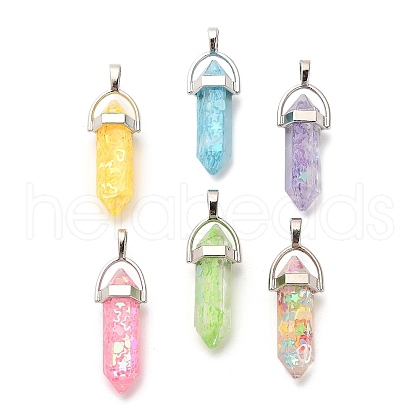 Epoxy Resin Pendants RESI-L045-01P-1