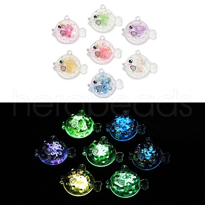Transparent Luminous Acrylic Pendants TACR-Z002-02-1