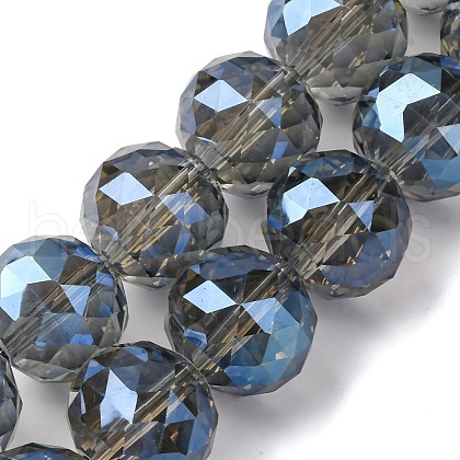 Transparent Electroplate Glass Beads Strands EGLA-N002-34H-F04-1