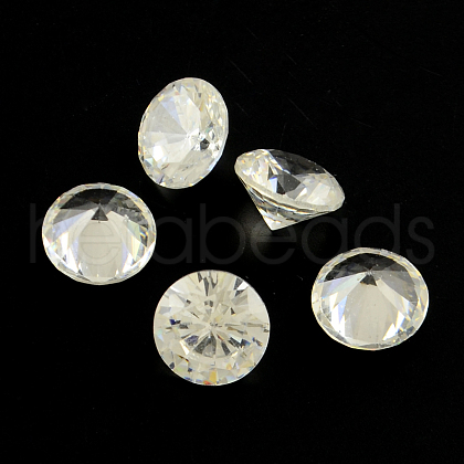 Diamond Shaped Cubic Zirconia Pointed Back Cabochons ZIRC-R004-16mm-01-1