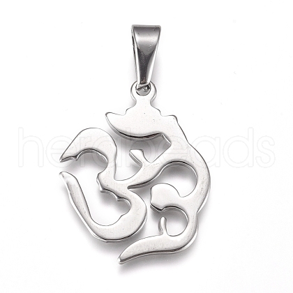Tarnish Resistant Yoga 304 Stainless Steel Pendants STAS-I135-28P-1