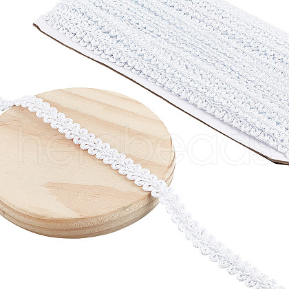 13M Polyester Centipede Lace Ribbons SRIB-WH0011-223B-1