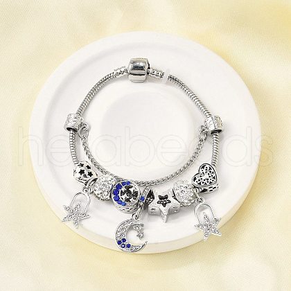 Alloy European Beads Charm Bracelets BJEW-F495-20P-1