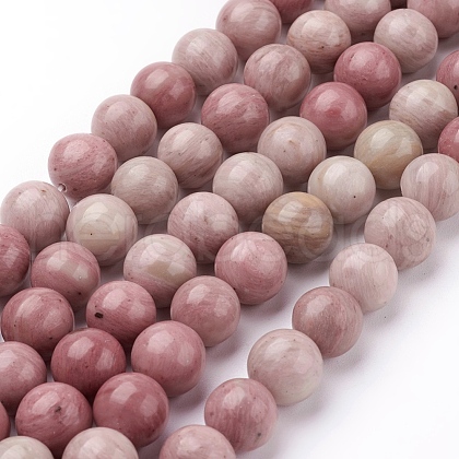 Natural Rhodonite Beads Strands X-G-G099-10mm-33-1