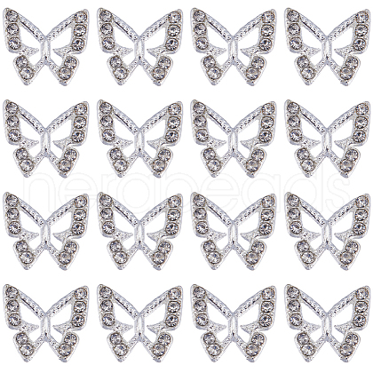 SUNNYCLUE 40PCS Alloy Rhinestone Cabochons FIND-SC0005-35-1